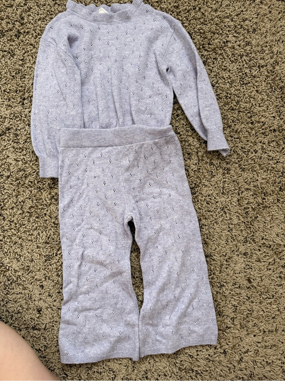 GAP Lavender Eyelet Knit Kids Set